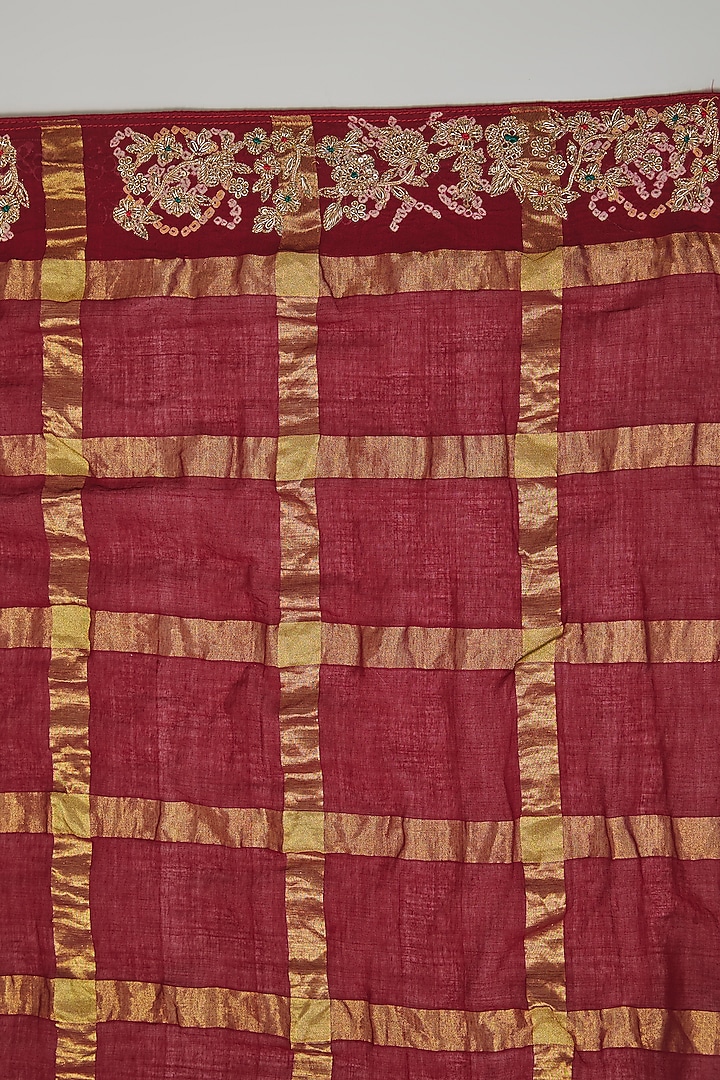 Red Gharchola Wedding Saree Set by TATWAMM By Abhishek & Vinita at Pernia's Pop Up Shop