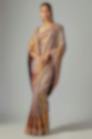 Purple Kanjivaram Silk Wedding Saree Set by TATWAMM By Abhishek & Vinita at Pernia's Pop Up Shop