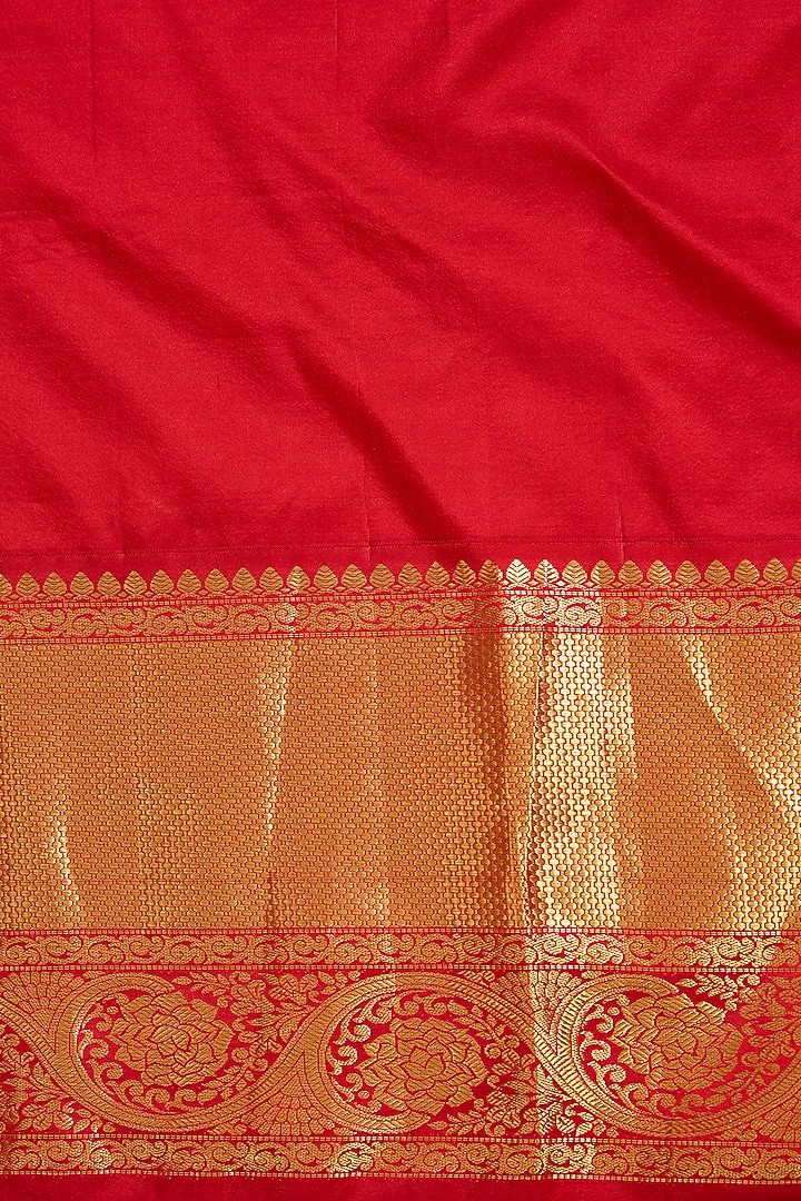 Mustard Kanjivaram Wedding Saree Set by TATWAMM By Abhishek & Vinita at Pernia's Pop Up Shop