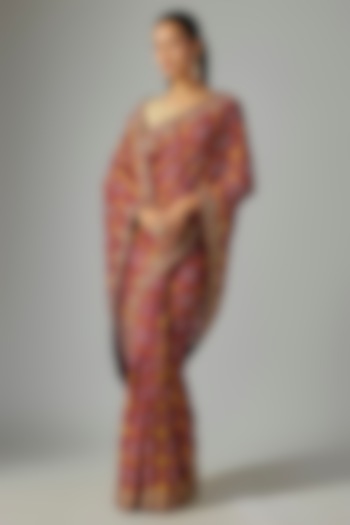 Red Cotton Gharchola Wedding Saree by TATWAMM By Abhishek & Vinita at Pernia's Pop Up Shop