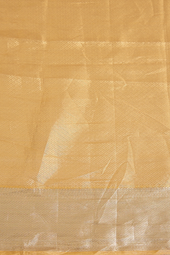 Gold Kanjeevaram Silk Party Wear Saree Set by TATWAMM By Abhishek & Vinita at Pernia's Pop Up Shop