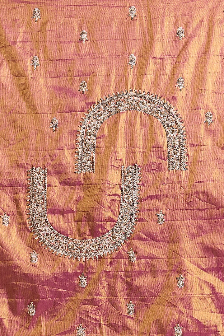 Lilac Kanchivaram Embroidered Reception Saree by TATWAMM By Abhishek & Vinita at Pernia's Pop Up Shop