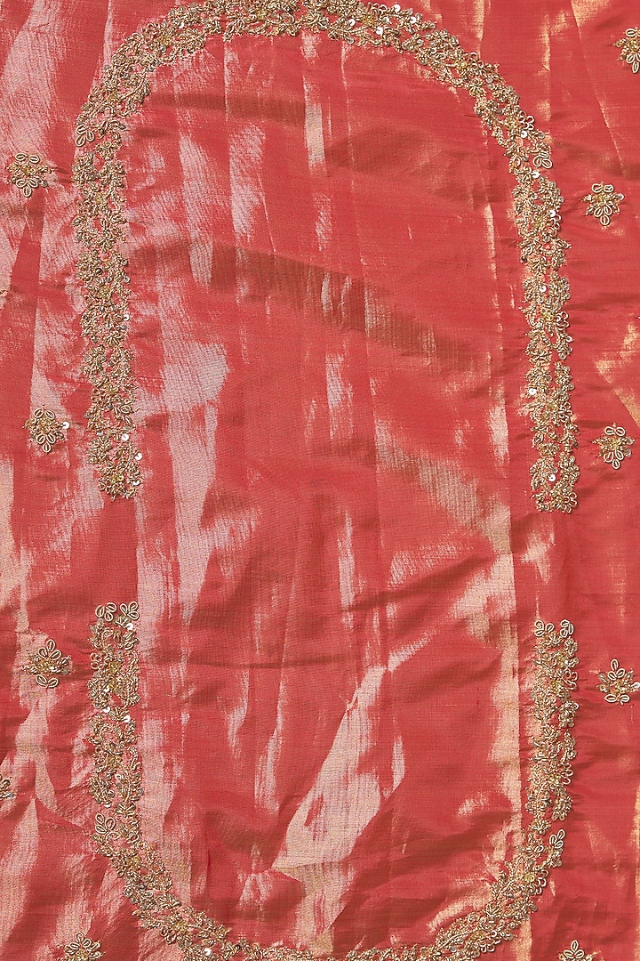 Gold Kanchivaram Handwork Reception Saree Set by TATWAMM By Abhishek & Vinita at Pernia's Pop Up Shop