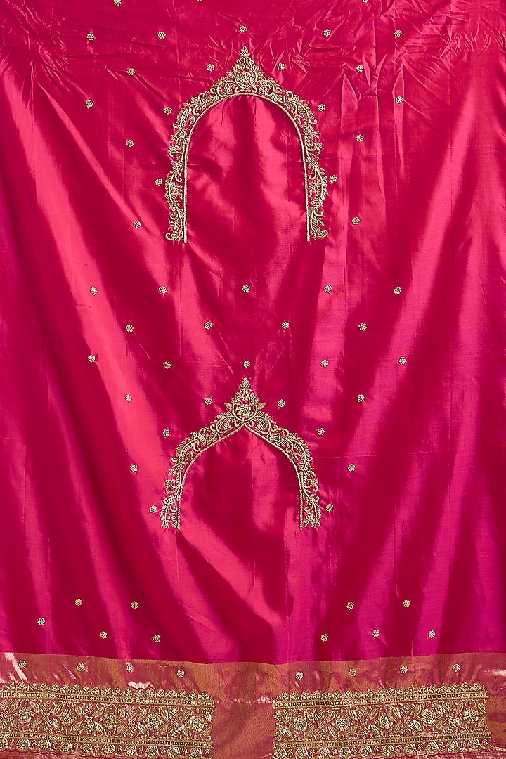 Pink Kanjivaram Silk Reception Saree by TATWAMM By Abhishek & Vinita at Pernia's Pop Up Shop
