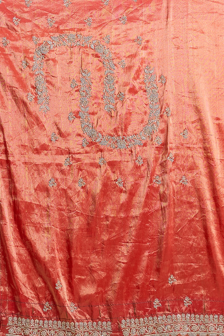 Red Kanchivaram Embroidered Reception Saree by TATWAMM By Abhishek & Vinita at Pernia's Pop Up Shop