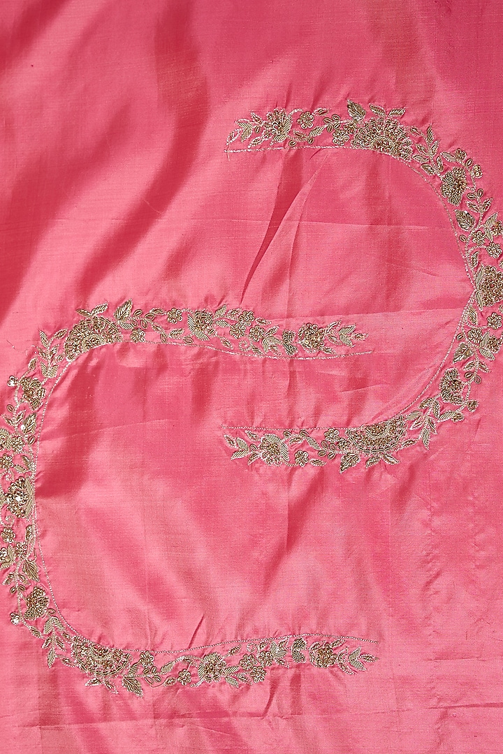 Pink Kanjivaram Zardosi Work Reception Saree Set by TATWAMM By Abhishek & Vinita at Pernia's Pop Up Shop