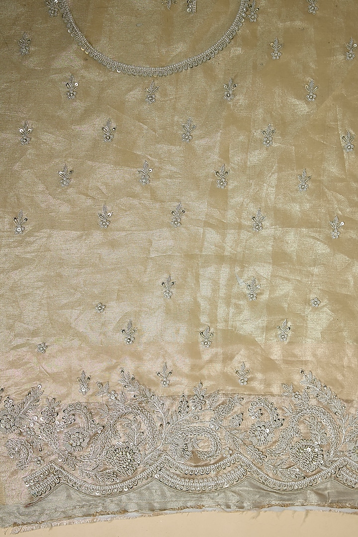 Green Tissue Reception Saree Set by TATWAMM By Abhishek & Vinita at Pernia's Pop Up Shop