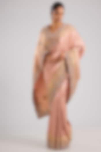 Pink Kanchipuram Reception Saree Set by TATWAMM Couture at Pernia's Pop Up Shop