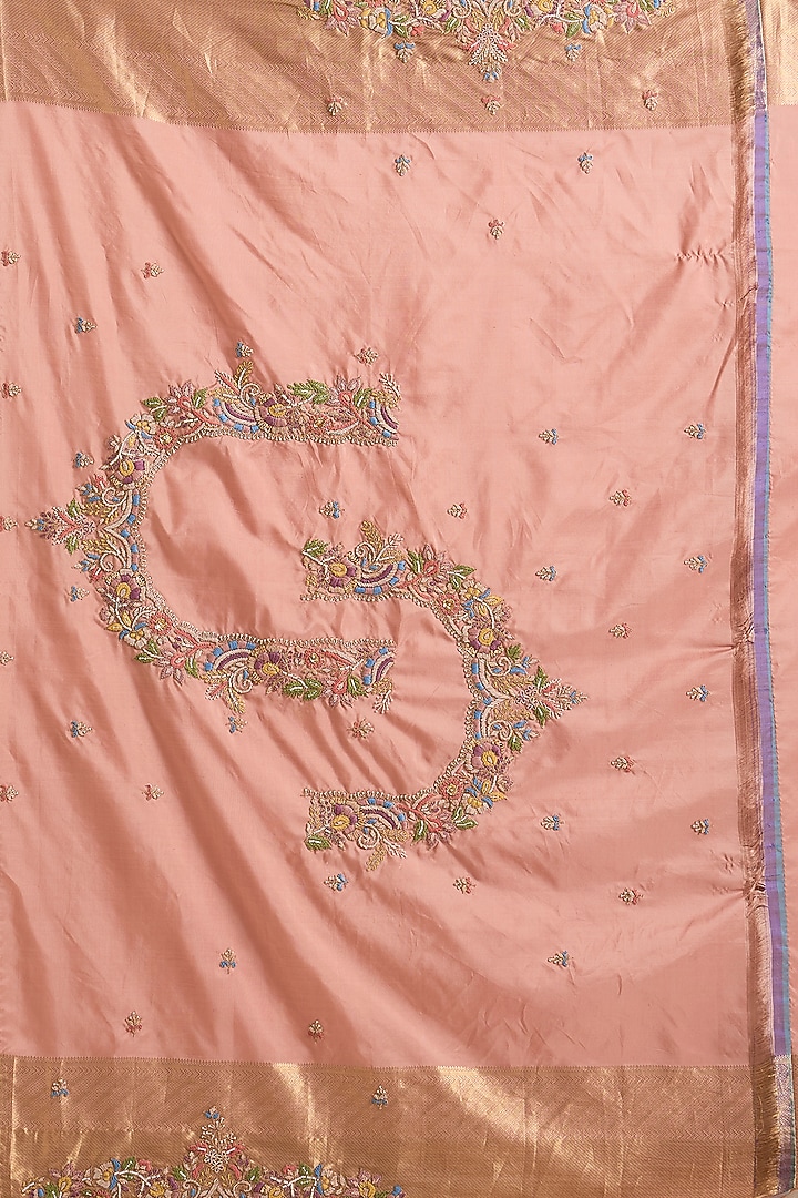 Pink Kanchipuram Reception Saree Set by TATWAMM By Abhishek & Vinita at Pernia's Pop Up Shop