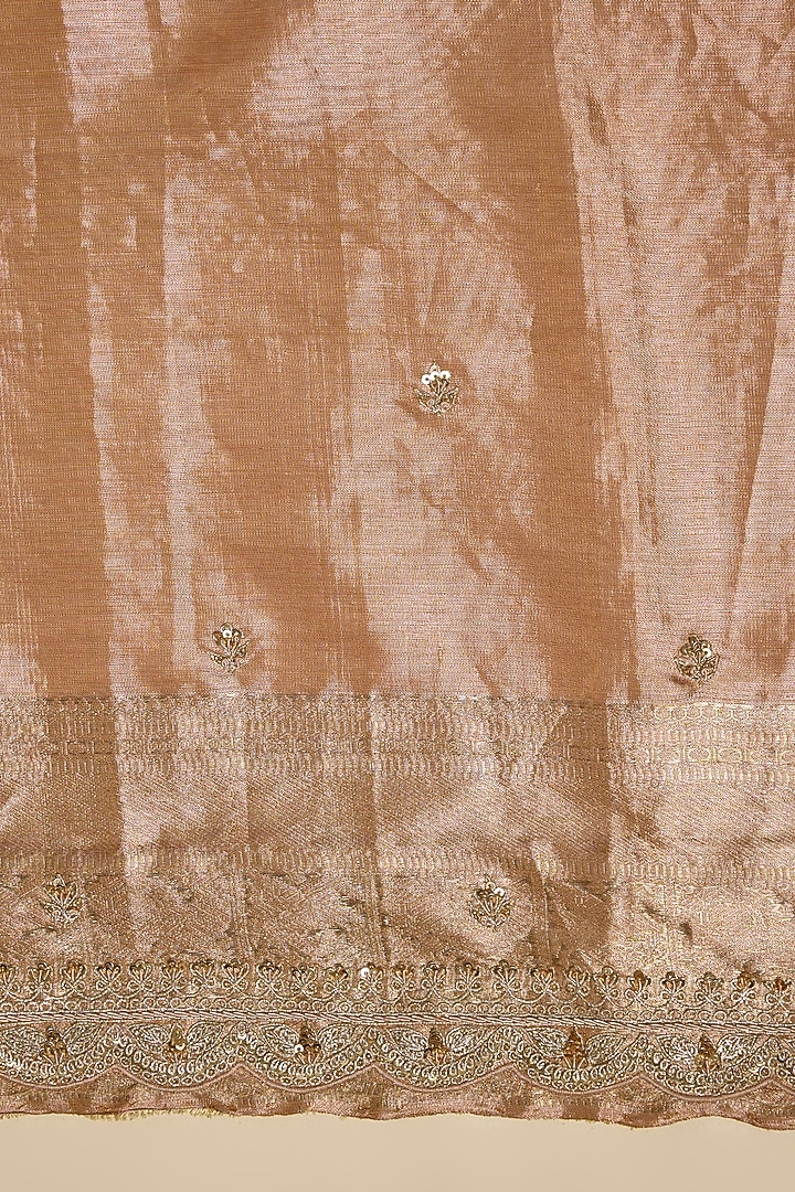 Gold Kanjivaram Zardosi Work Reception Saree Set by TATWAMM By Abhishek & Vinita at Pernia's Pop Up Shop