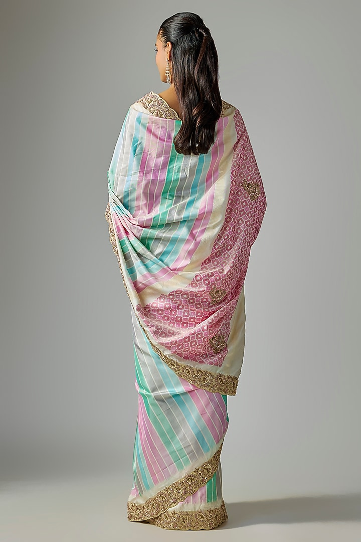 Multi-Colored Silk Wedding Saree by TATWAMM By Abhishek & Vinita at Pernia's Pop Up Shop