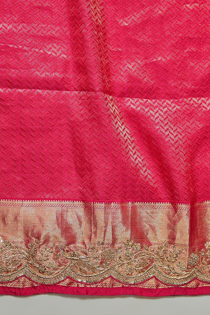 Red Silk Wedding Saree  by TATWAMM By Abhishek & Vinita at Pernia's Pop Up Shop