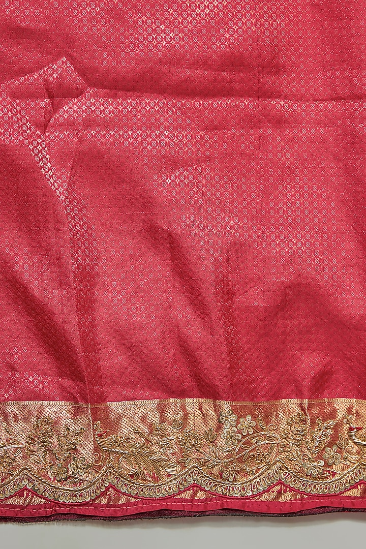 Red Silk Wedding Saree by TATWAMM By Abhishek & Vinita at Pernia's Pop Up Shop