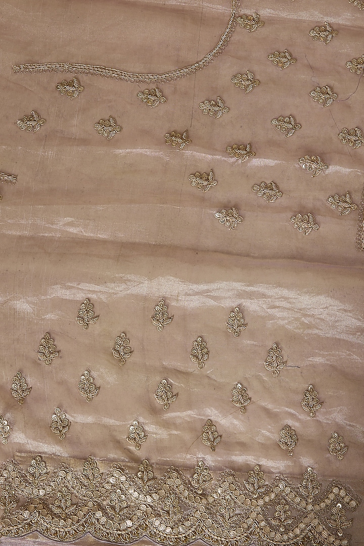 Multi-Colored Tissue Wedding Saree Set by TATWAMM By Abhishek & Vinita at Pernia's Pop Up Shop