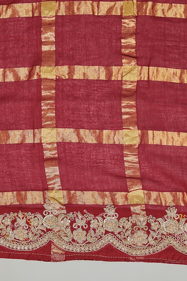 Red Cotton Gharchola Reception Saree by TATWAMM By Abhishek & Vinita at Pernia's Pop Up Shop