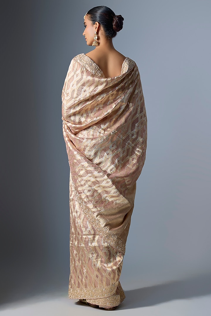 Pink Silk Wedding Saree by TATWAMM By Abhishek & Vinita at Pernia's Pop Up Shop