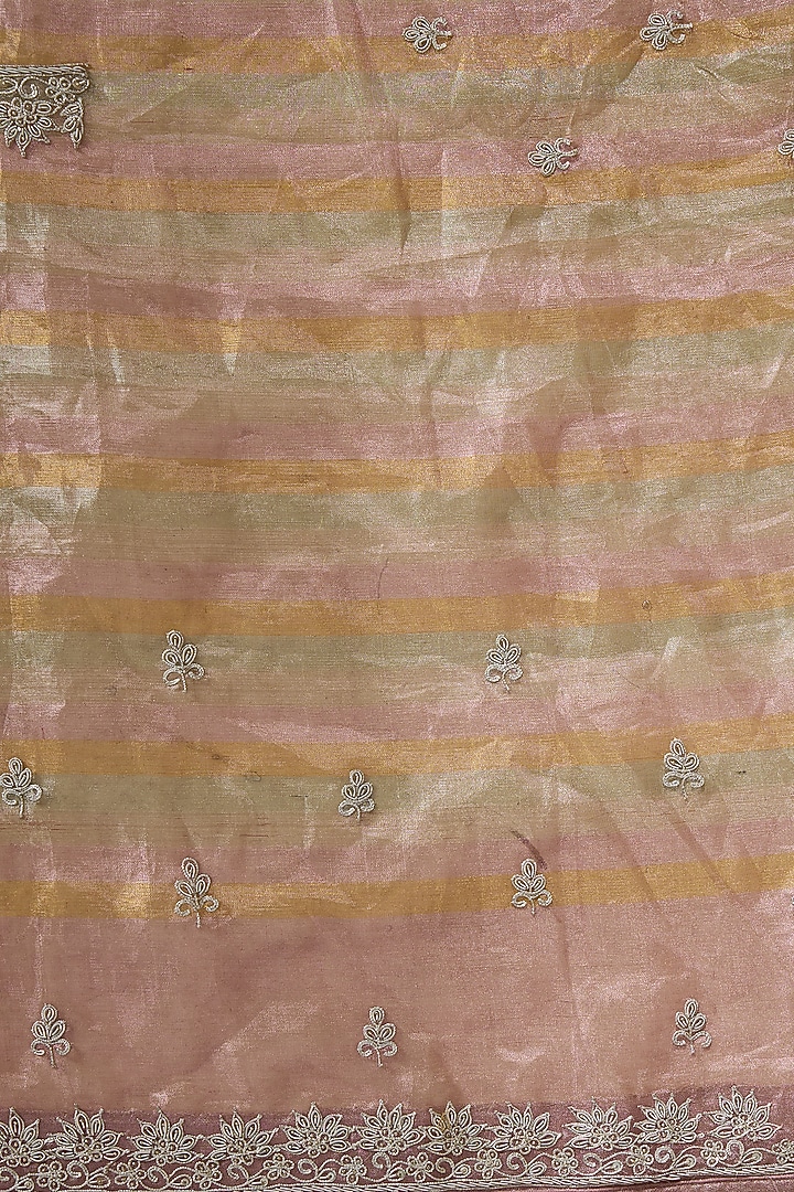 Multi-Colored Tissue Wedding Saree Set by TATWAMM By Abhishek & Vinita at Pernia's Pop Up Shop