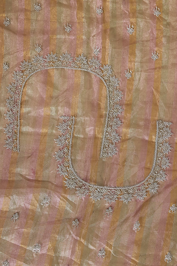 Multi-Colored Tissue Wedding Saree Set by TATWAMM By Abhishek & Vinita at Pernia's Pop Up Shop