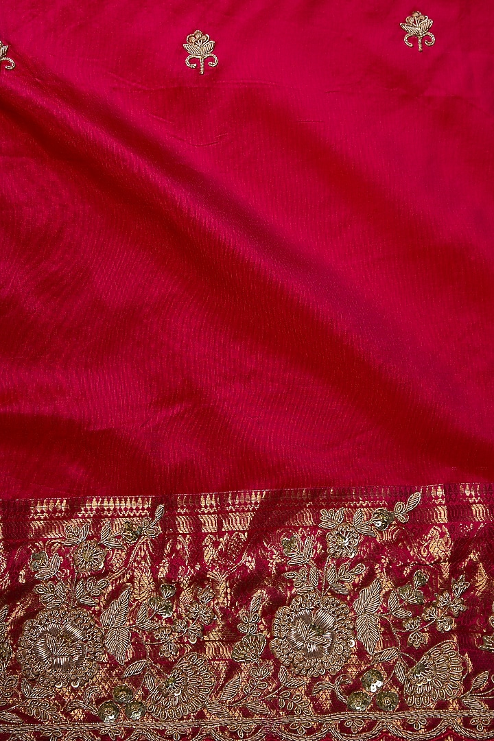 Pink Kanjivaram Reception Saree Set by TATWAMM By Abhishek & Vinita at Pernia's Pop Up Shop