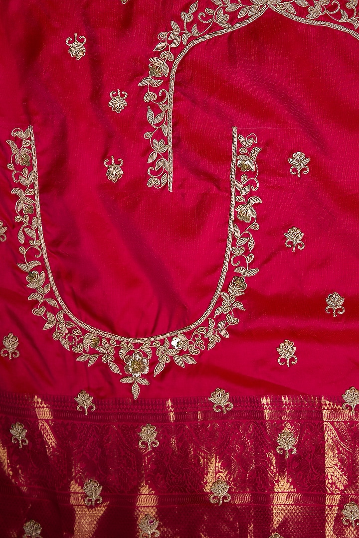 Pink Kanjivaram Reception Saree Set by TATWAMM By Abhishek & Vinita at Pernia's Pop Up Shop