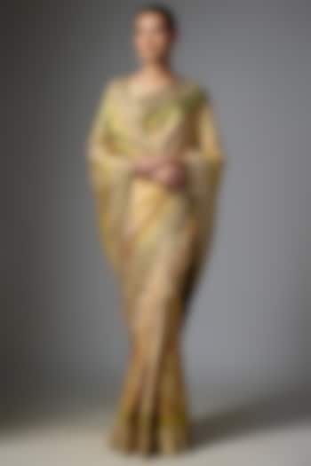 Pink Kanjivaram Reception Saree Set by TATWAMM By Abhishek & Vinita at Pernia's Pop Up Shop