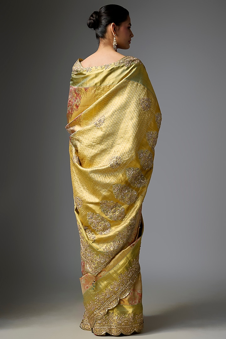 Pink Kanjivaram Reception Saree Set by TATWAMM By Abhishek & Vinita at Pernia's Pop Up Shop