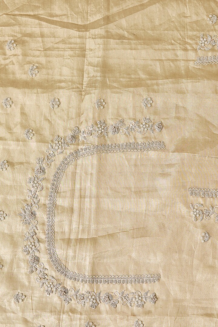 Pastel Green Silk Dori Tikki Work Kanjivaram Reception Saree Set by TATWAMM By Abhishek & Vinita at Pernia's Pop Up Shop