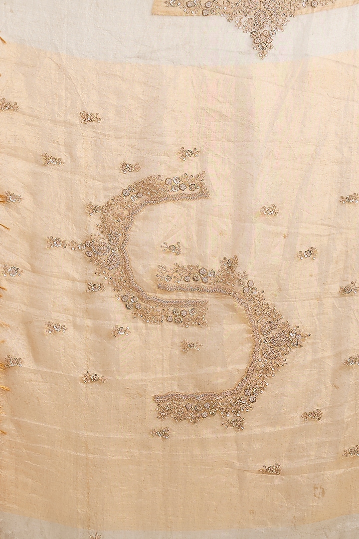Gold Tissue Silk Reception Saree by TATWAMM By Abhishek & Vinita at Pernia's Pop Up Shop