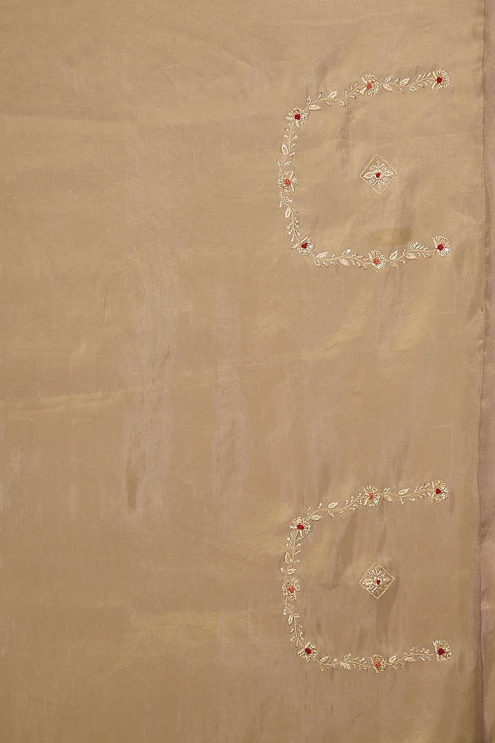 Mauve Banarasi Zardosi Embroidered Party Wear Saree by TATWAMM By Abhishek & Vinita at Pernia's Pop Up Shop