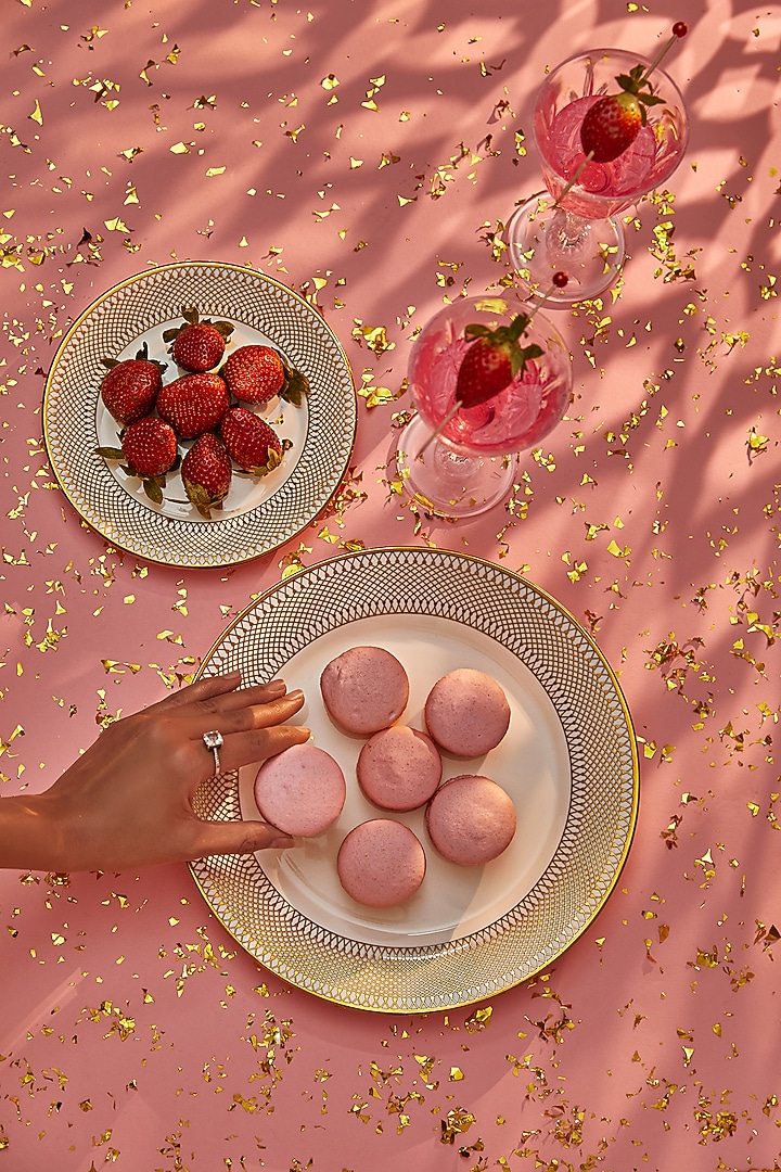 Gold & White Bone China Plate by Table Manners at Pernia's Pop Up Shop