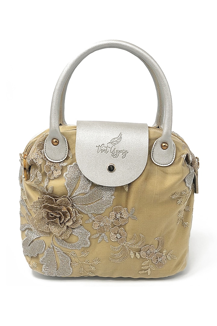 Gold Embroidered Lace Bag by THAT GYPSY