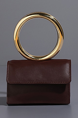 Brown Genuine Leather Mini Bag by Tann-ed