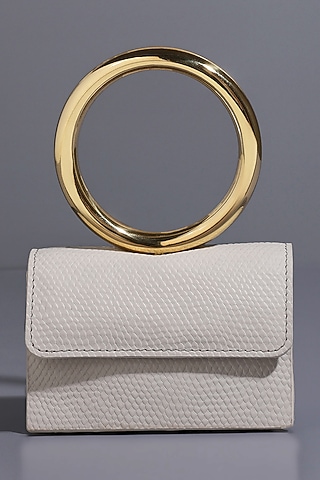 White Genuine Leather Mini Bag by Tann-ed