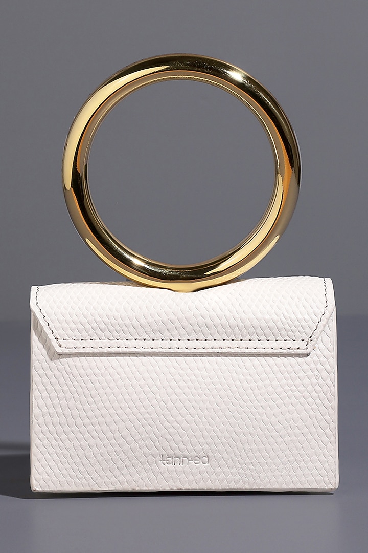 White Genuine Leather Mini Bag by Tann-ed at Pernia's Pop Up Shop