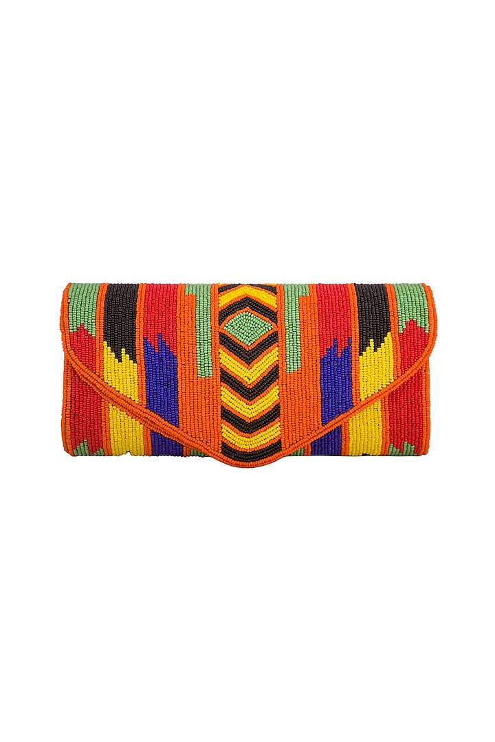 Multi Colored Embroidered Flapover Sling Bag by Tarini Nirula
