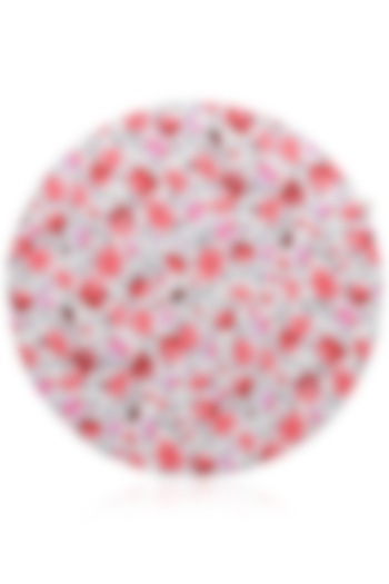 Red, Pink, Grey and White Floral Cherry Blossom Clutch by Tarini Nirula