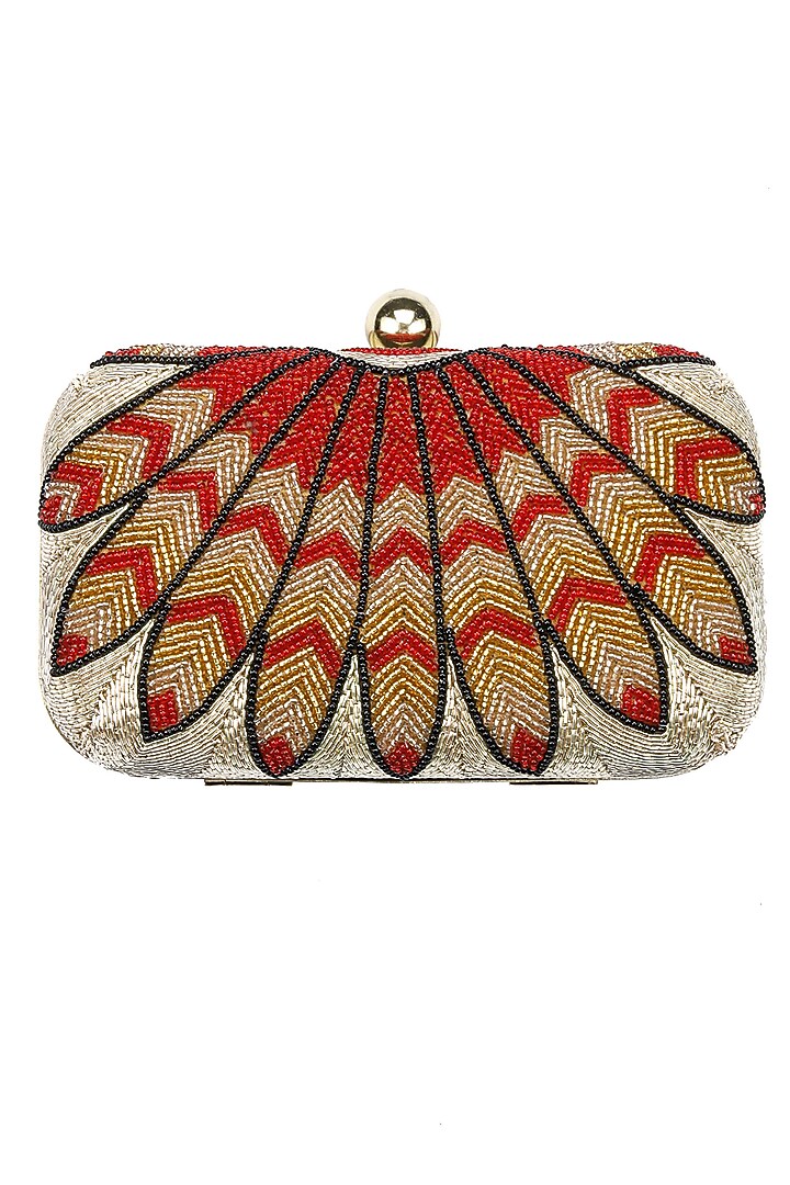 Phoenix beadwork minaudiere clutch available only at Pernia's Pop-Up Shop.