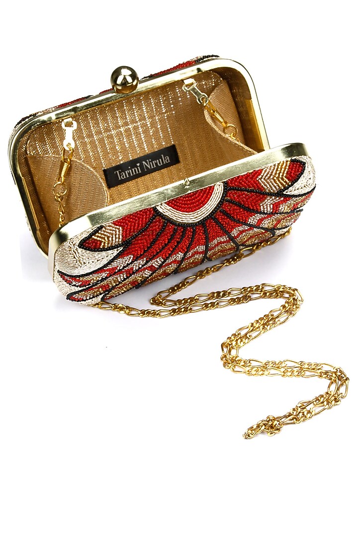 Phoenix beadwork minaudiere clutch available only at Pernia's Pop-Up Shop.
