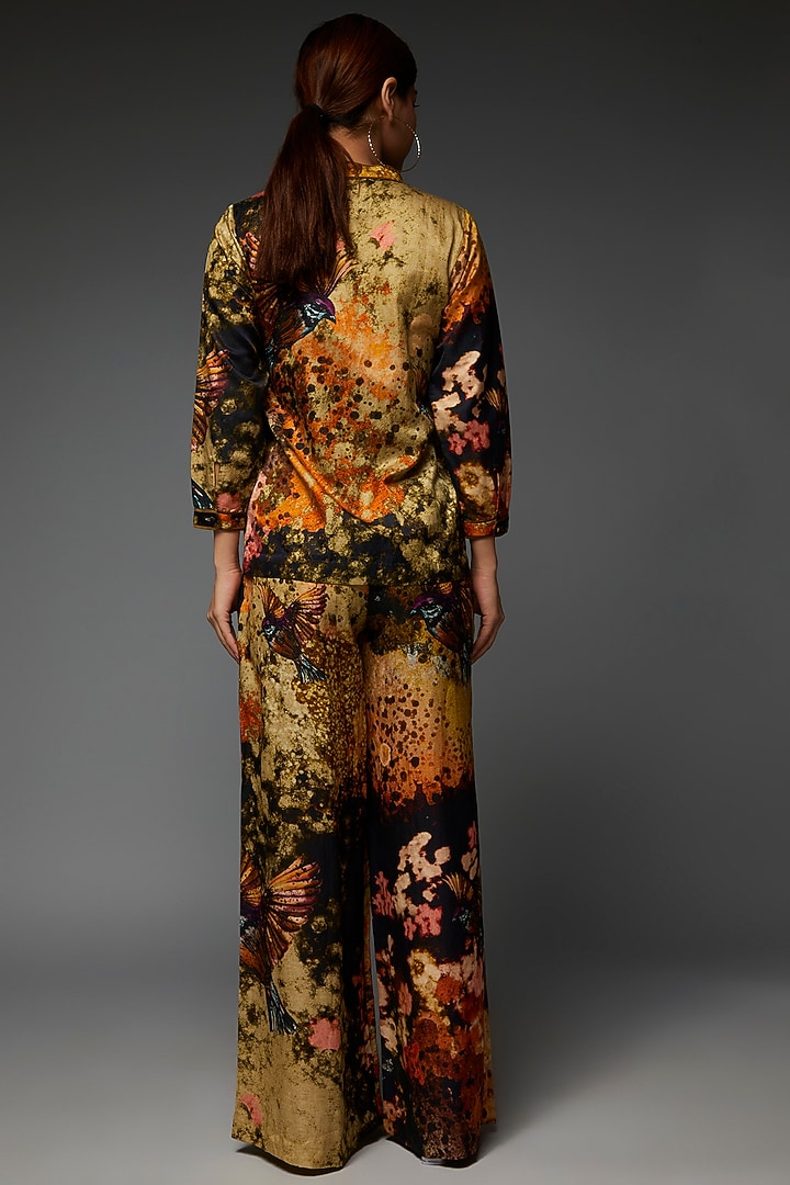 Multi-Colored Pure Cotton Silk Satin Printed Shirt by TIL BY AV - at Pernia's Pop Up Shop