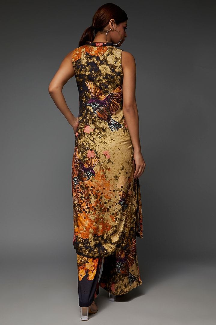 Multi-Colored Cotton Satin Printed Kurta Set by TIL BY AV - at Pernia's Pop Up Shop