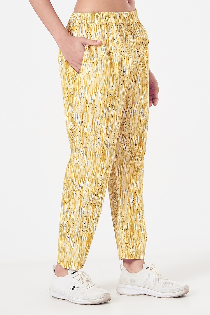 Yellow Cotton Silk Printed Kurta Set by TIL BY AV - at Pernia's Pop Up Shop