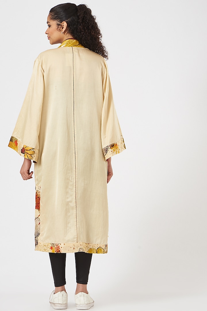 Frosty Cream Cotton Silk Jacket by TIL BY AV - at Pernia's Pop Up Shop