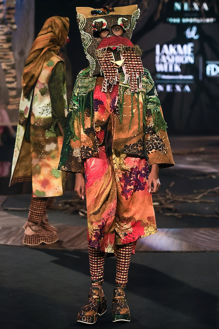 Multi-Colored Cotton Silk Digital Printed Vacation Dress by TIL BY AV - at Pernia's Pop Up Shop