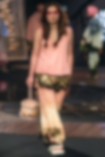 Pink Handspun Cotton Digital Printed Co-Ord Set by TIL BY AV - at Pernia's Pop Up Shop