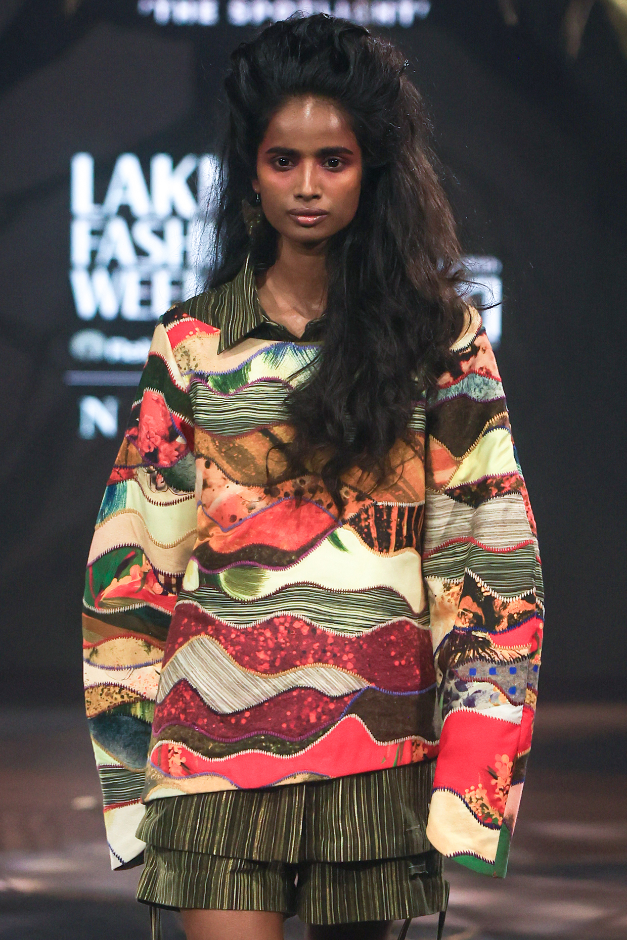 Multi-Colored Upcycled Cotton Patchwork Pullover Overlay by TIL BY AV - at Pernia's Pop Up Shop