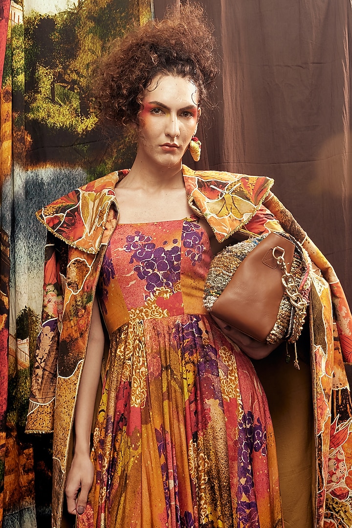 Multi-Colored Upcycled Cotton Patchwork Overlay by TIL BY AV - at Pernia's Pop Up Shop