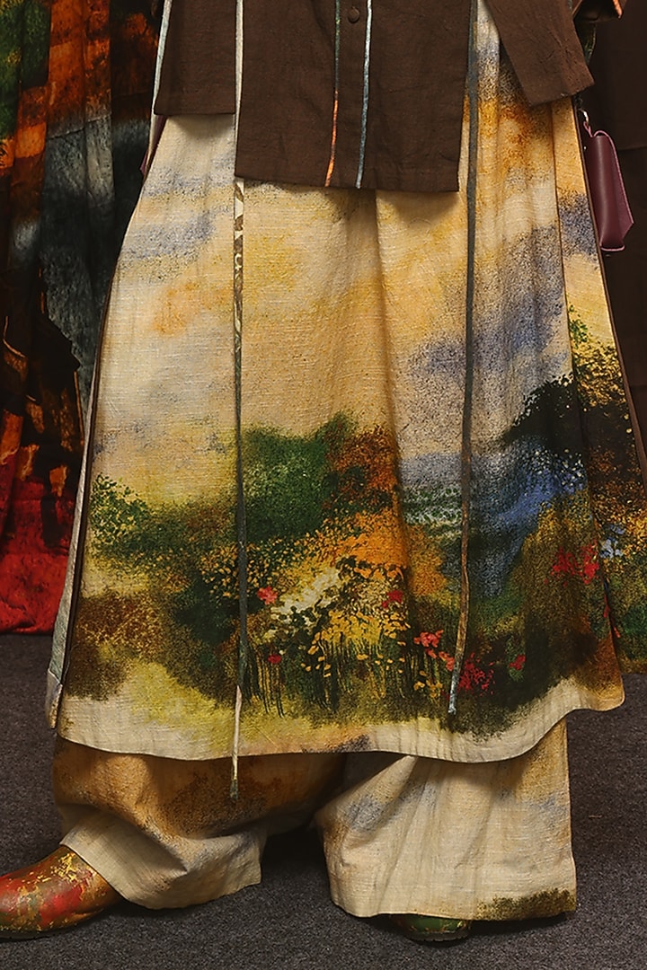 Multi-Colored Handspun Cotton Digital Printed Pants by TIL BY AV - at Pernia's Pop Up Shop