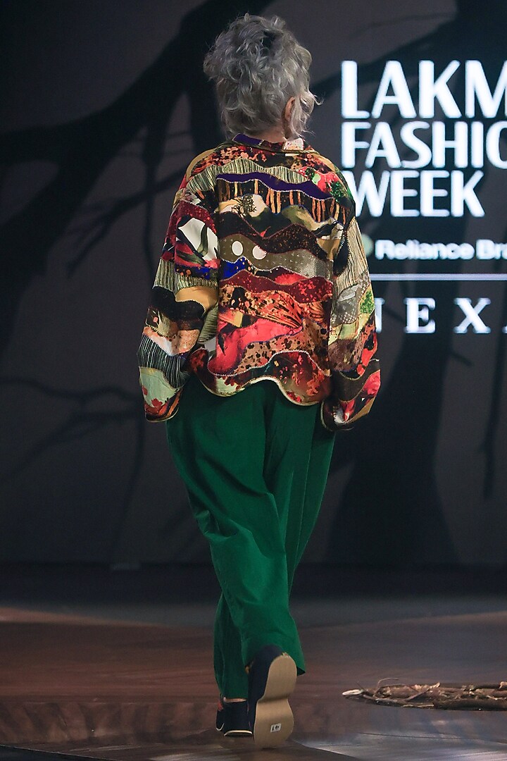 Green Handspun Cotton Hand Dyed Trousers by TIL BY AV - at Pernia's Pop Up Shop