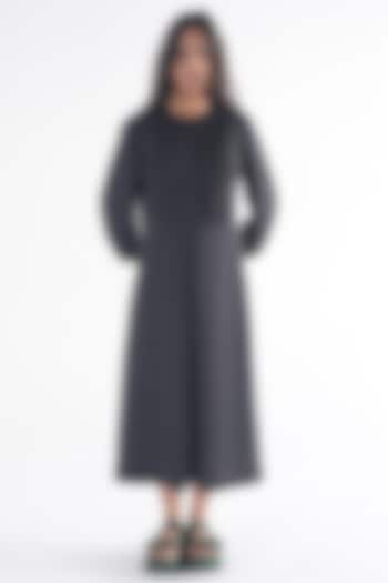 Black Cotton Modal Hand Dyed Summer Dress by TIL BY AV - at Pernia's Pop Up Shop