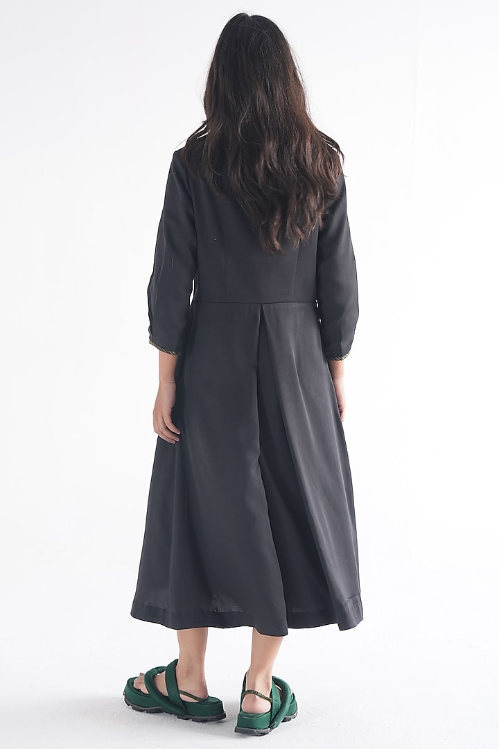 Black Cotton Modal Hand Dyed Summer Dress by TIL BY AV - at Pernia's Pop Up Shop